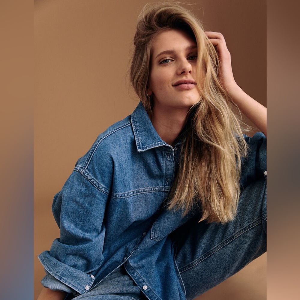 H&M denim shacket